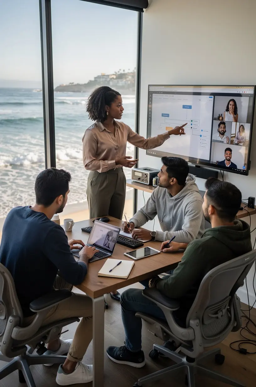 Professional team collaboration